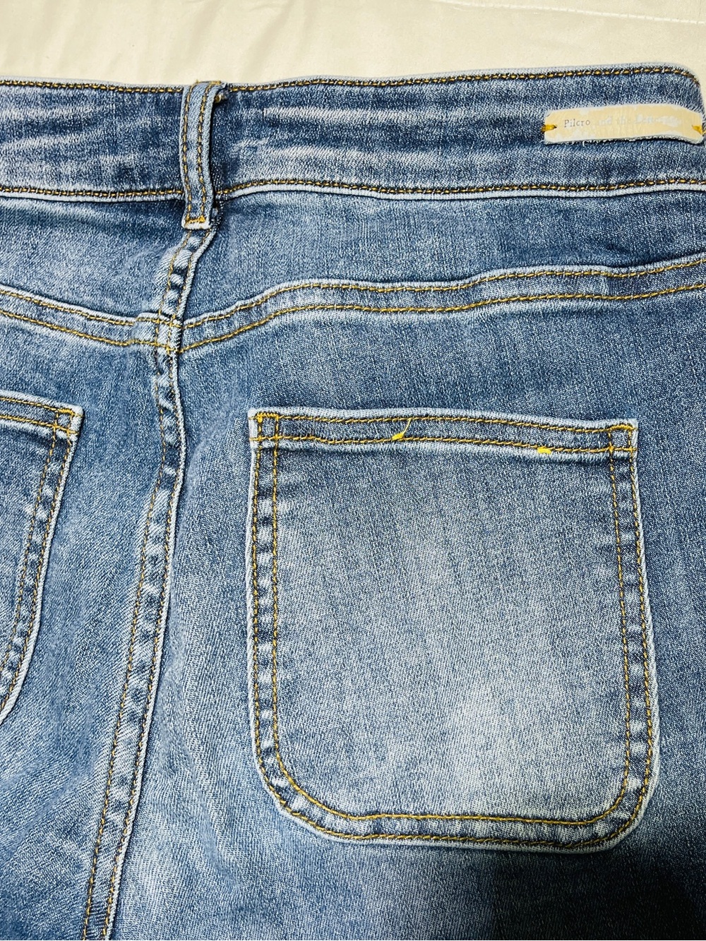 Pilcro Skinny High-Rise Button-Fly Blue Jeans - Picture 5 of 7